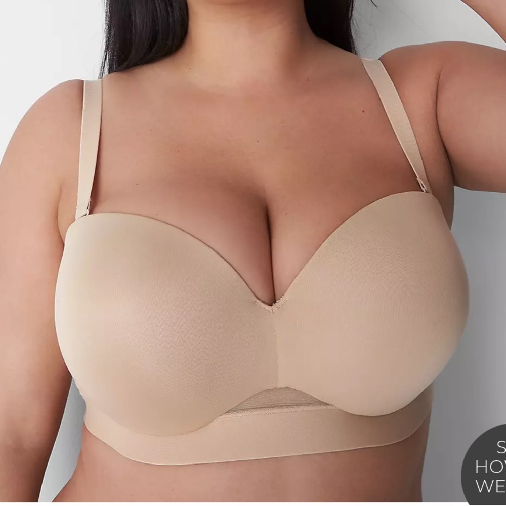 Cacique Comfort Bliss Lightly Lined Strapless Bra from Lane Bryant